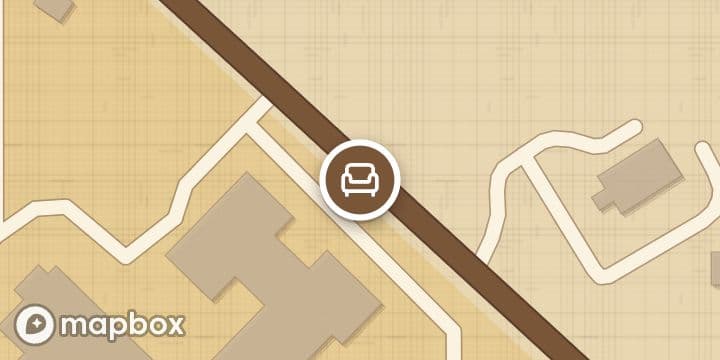A map of the streets around Inside Out Living Spaces, with its pin.