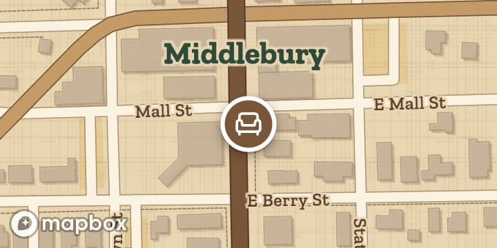 A map of the streets around Legacy Home Furniture, with its pin.